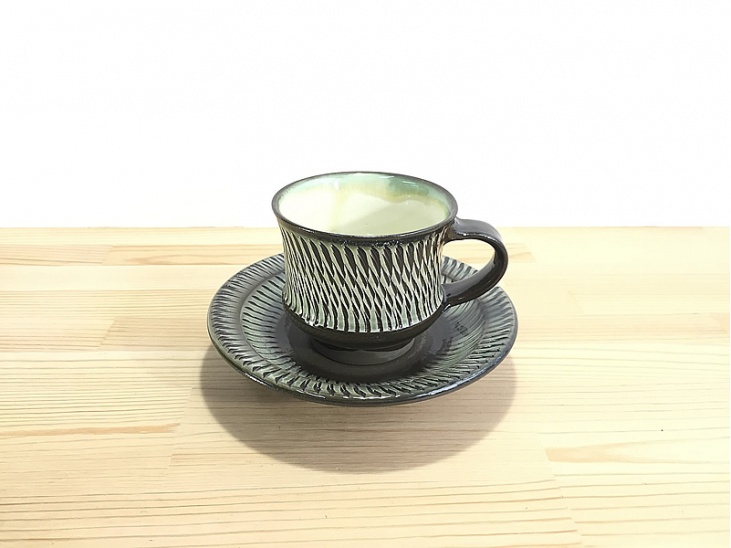 コーヒーカップセット 飛び鉋 とびかんな カップ コーヒー おんた家 小鹿田焼の器 お皿 丼 湯呑み 茶碗などの通販サイト
